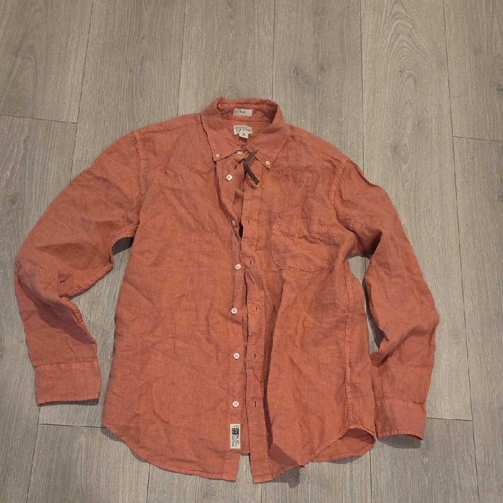 NWT- J.Crew Slim Fit Irish Linen Long Sleeved Shirt